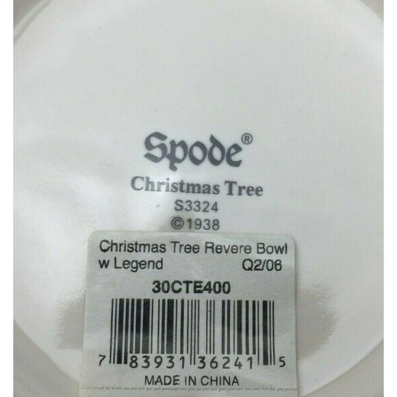Spode Christmas Tree Porcelain China Revere Bowl With Box Legend Wishing Cheer - Picture 4 of 9
